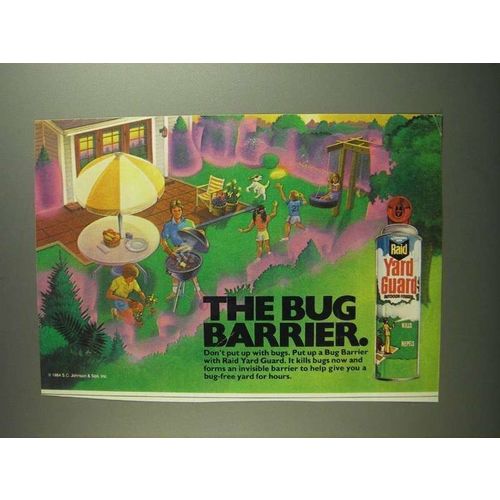 1984 Raid Yard Guard Outdoor Fogger Ad - Bug Barrier
