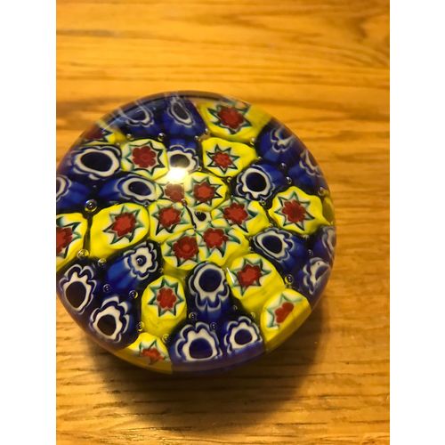 Glass Paper Weight with inside Star Pattern