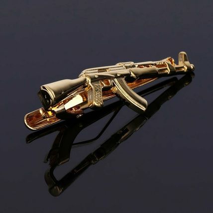 Super Cool Copper Alloy AK47 Machine Gun Tie Clip Necktie Pin Shirt Accessories