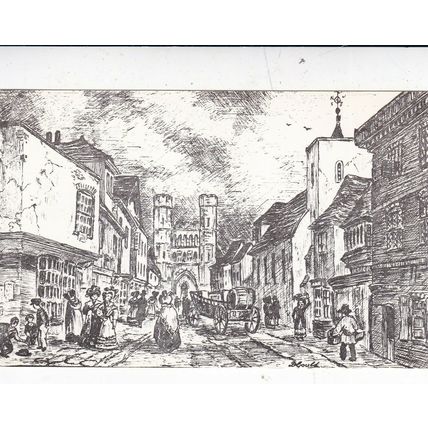 D Gould Canterbury Church Street Postcard unused VGC