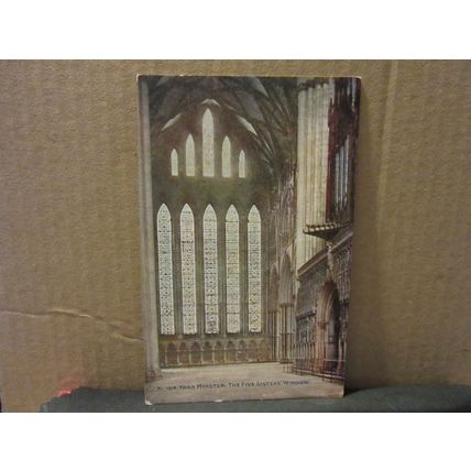 YORK MINSTER Five Sisters Window unused antique postcard c.1900 Photocrom & Co #
