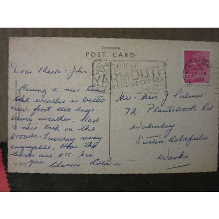 multiview, GREAT YARMOUTH, NORFOLK used vintage postcard by Constance 1972 pm =