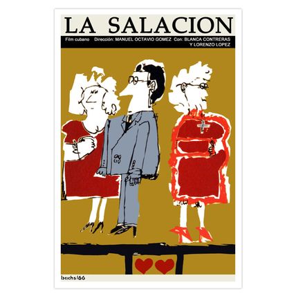 Cuban decor Wall Design movie Poster"La SALACION"Couple.Mother in Law.art