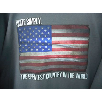 USA Quite Simply The Greatest Country in the World T-Shirt 3XL Men's Gray Tone