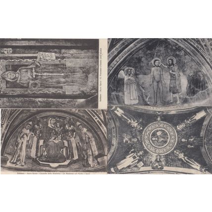 Subiaco Sacro Speco Mural 4x Italian Religious Old Postcard s