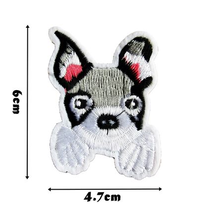 Cute Dog Face Fun Iron On Patch Badge Decoration Motif Kids Children's P019