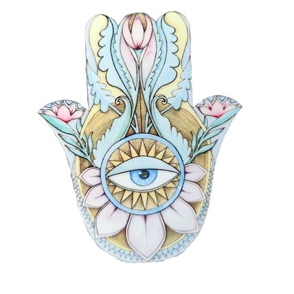 Iron On Eye Heat Transfer Decoration Flat Bright Mystic Motif 6 cm x 5 cm P407