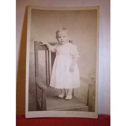 UNKNOWN toddler antique photograph postcard by Findlow & Co, High Wycombe #