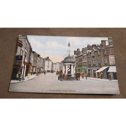 Early J.H Clarke Postcard - High Street, Chelmsford, Essex