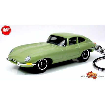 RARE HTF KEYCHAIN GREEN JAGUAR E-TYPE/XKE CONVERTIBLE CUSTOM Ltd GREAT GIFT