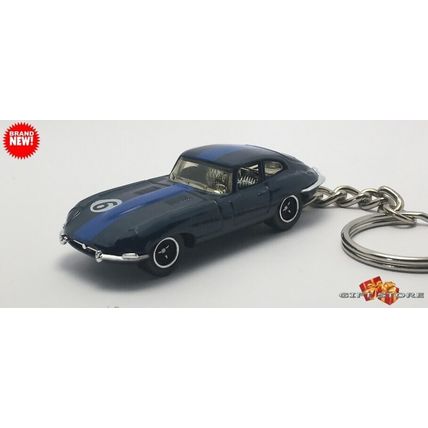RARE NICE KEYCHAIN BLUE JAGUAR E-TYPE/XKE CONVERTIBLE CUSTOM Ltd GREAT GIFT