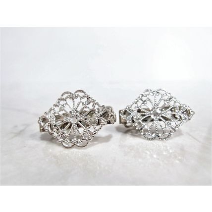 Extra tiny small silver rose gold metal filigree hair pin clip barrette (set of
