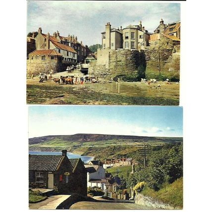 Yorkshire ROBIN HOOD'S BAY Two Postcards by J. Arthur Dixon