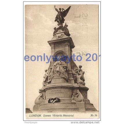 Queen Victoria Memorial, London, England, 1926, Postcard