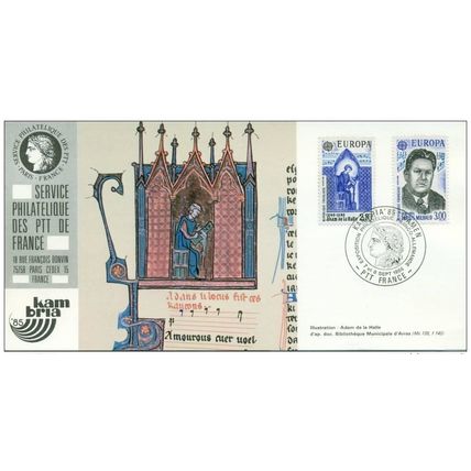 016 Carte officielle Exhibition Kambria 1985 France Music/expo franco-allemande