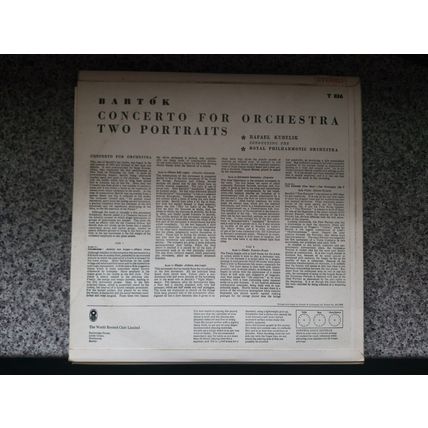 Bartok – Concerto For Orchestra - Two Portraits (T836) 1959 (LP)