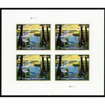 5751, $9.65 Florida Everglades Mint Pane of Four Stamps - Stuart Katz