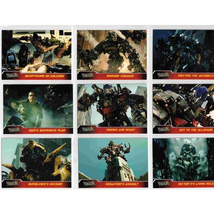 TRANSFORMERS ' REVENGE OF THE FALLEN ' 9 card MOVIE RECAP set ( 2009 )