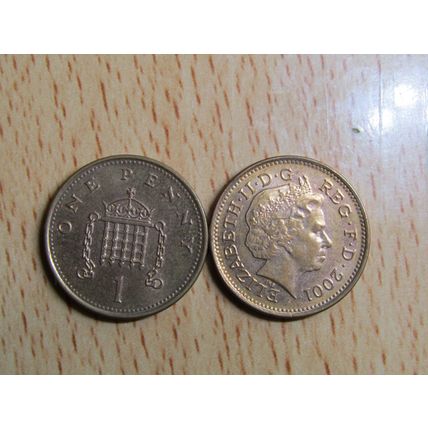 GB 2001 Elizebeth II Decimal 1p Coin