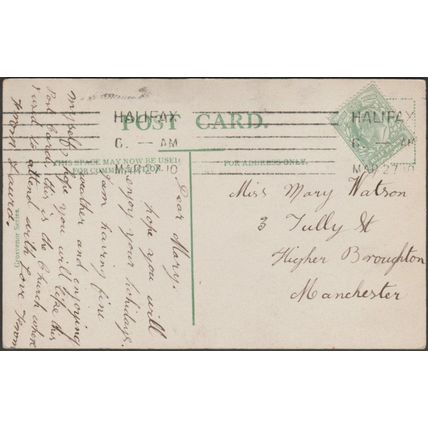 All Soul's Church, Halifax, Yorkshire, 1910 - WH Smith RP Postcard