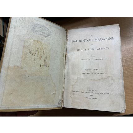 JAN TO JUNE 1909 THE BADMINTON MAGAZINE SPORTS BOUND VOL 28 BOOK (P12) AA