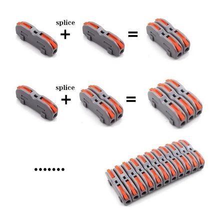 5 x SPL-2 Interconnecting Electrical Terminal Block Connectors
