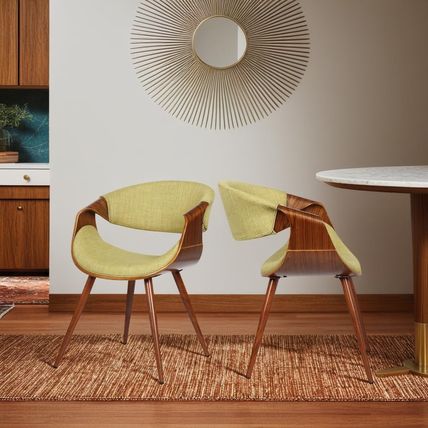 Armen Living Butterfly Mid Century Modern Dining Chair for Kitchen Office Desk V