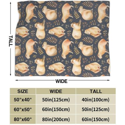 Capybaras Throw Blanket Soft Cozy Plush Warm Fleece Blanket for Sofa Couch Bed 8