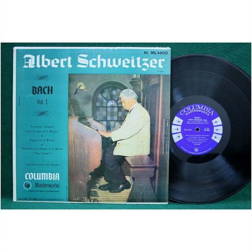 Albert Schweitzer - Bach Volume 1 - ML 4600 - EX