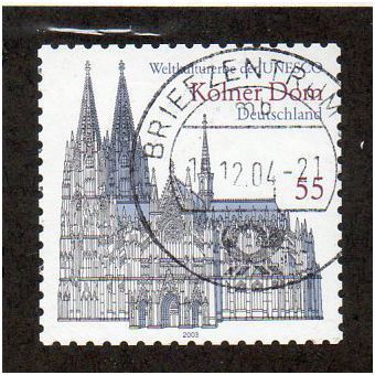 GER 2003 €0.55 (S/A) 'UNESCO SITES -KOLN CATHEDRAL' FINE USED (EBID30-296)