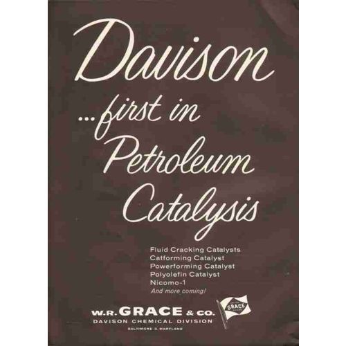 w r grace company 1959 davison chemical gas oil catalyst vintage ad