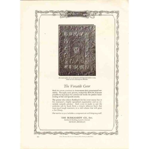 burkhardt company 1926 burkart versatile cover printing vintage ad
