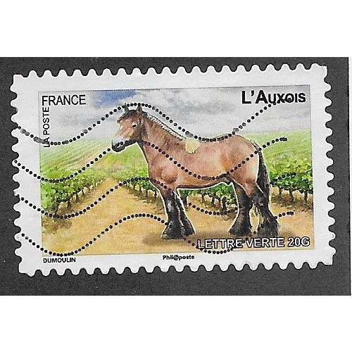 FRA 2013 (58c) 'HORSES - L' AUXOIS' FINE USED(EBID55-690)