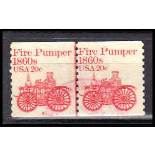Used 1908 20c Fire Pumper Fine CNP Left 9 PA0567