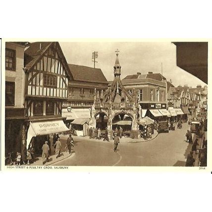 Wiltshire SALISBURY High Street Postcard (Harvey Barton 20564)