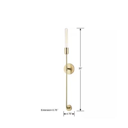 MITZI Dylan 1-Light Aged Brass Wall Sconce