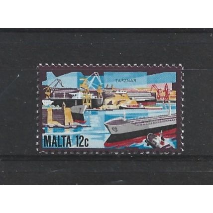 Malta.SG676 12c Modern Ship-Building.Mounted Mint.May25