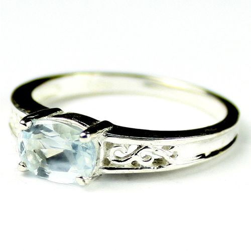 Aquamarine, 925 Sterling Silver Ladies Ring, SR362