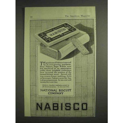 1917 Nabisco Sugar Wafers Ad