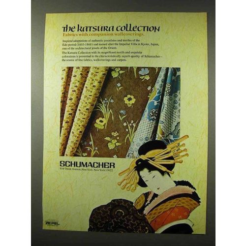 1977 Schumacher Katsura Fabrics and Wallcoverings Ad