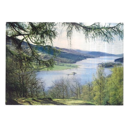 QUEEN'S VIEW, nr. PITLOCHRY, PERTHSHIRE. unused postcard J Arthur Dixon 5030 =