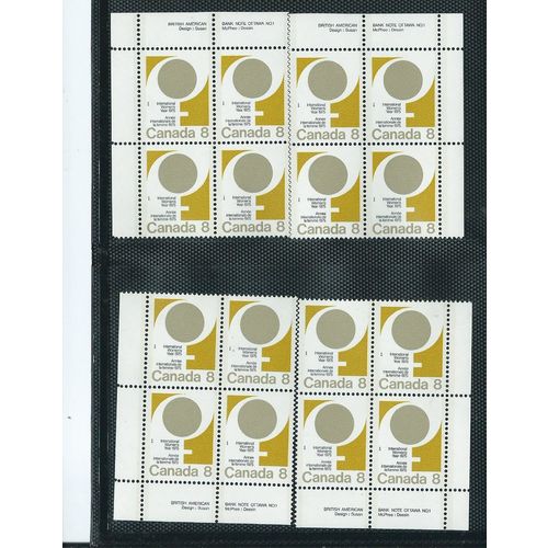 canada imprint tagged inscription blocks sg813 mnh sg 813 matched blocks