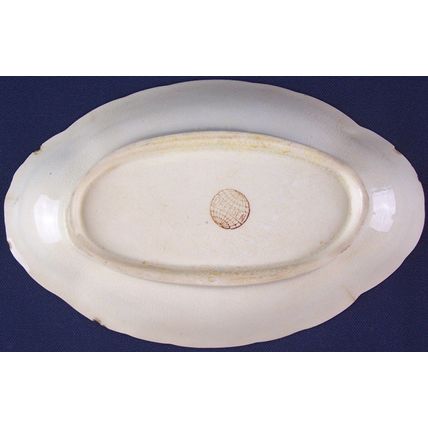 Antique Dresden Oval Dish, Vintage Shabby Chic, Rough Shape