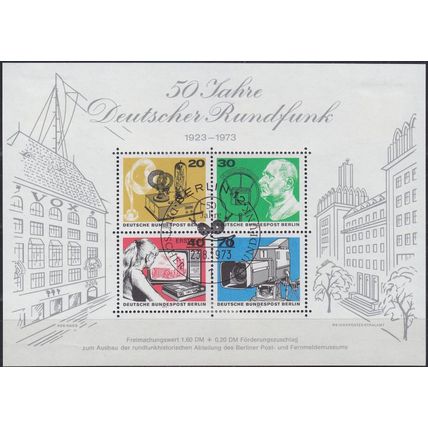 GERMANY BERLIN [1973] MiNr 0455-58 Block 4 ( Sonder-O/used ) [01]