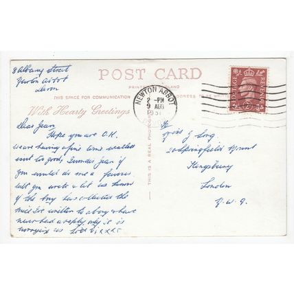 Bradley Woods Newton Abbot Postcard 1951 RP Devon