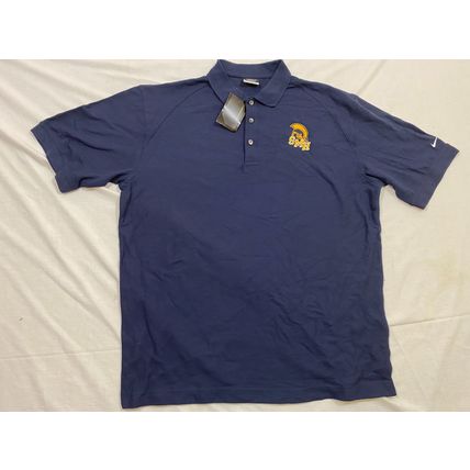 eB6 NIKE Golf SMH St. Marys Lynn Spartans Blue Polo Collared Shirt MEN'S L Large