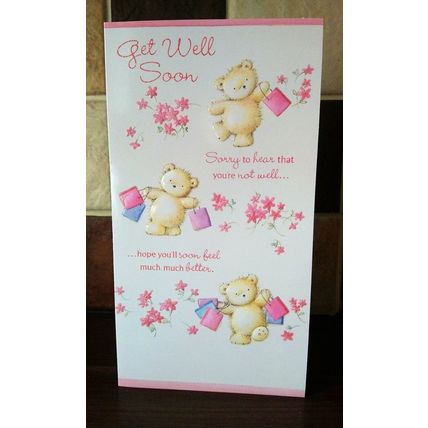 Get well Soon - Glitter Card 006