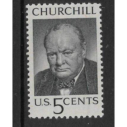 USA 1965 CHURCHILL COMMEMORATI0N 5c BLACK SIR WINSTON CHURCHILL SG1246 M MINT#2