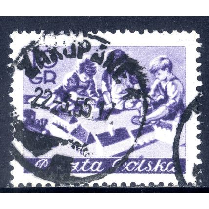 POLAND 1953, Child Education and School, Blue-Violet, 10 G, USED
