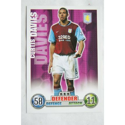 2007/08 Topps Match Attax Trading Card - Curtis Davies, Aston Villa